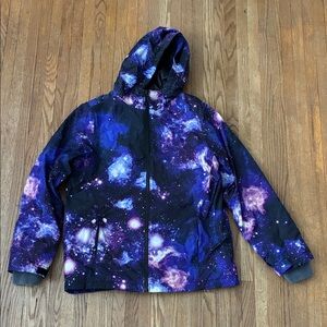 Lands' End Cosmic Print Kids Puffer Jacket